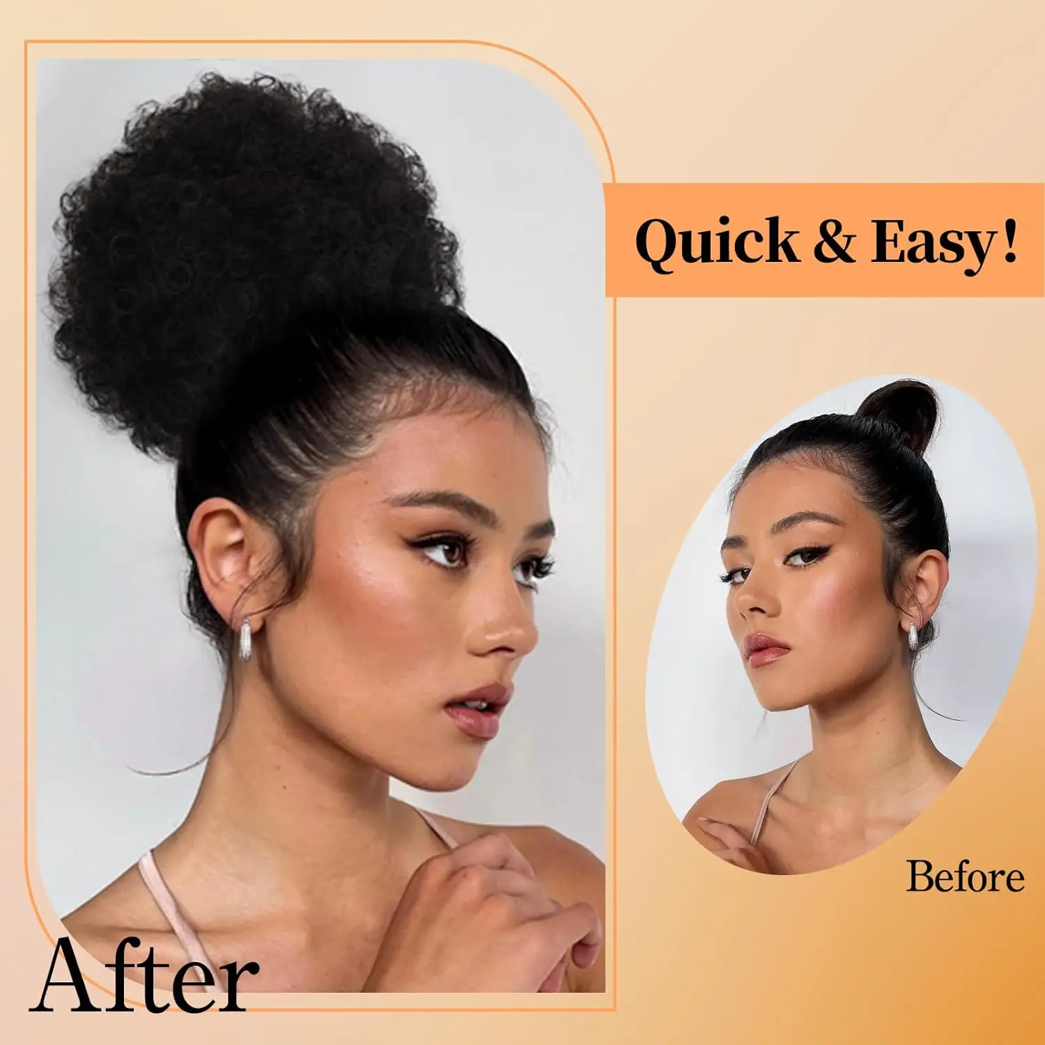 Synthetic Kinky Curly Afro Drawstring Ponytail for Women