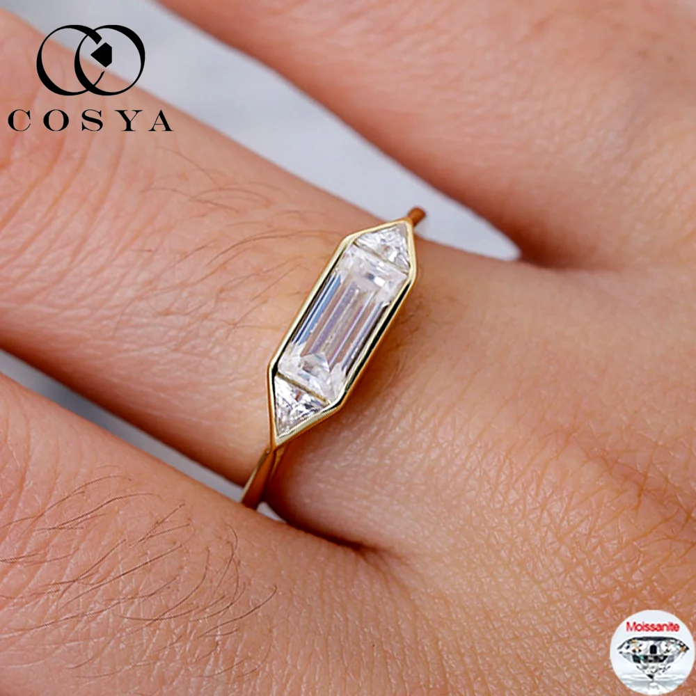 

COSYA 1.4CT Moissanite Ring For Women S925 Silver High Quality D Color Lab Diamond Minimalist Ring Wedding Fine Jewelry