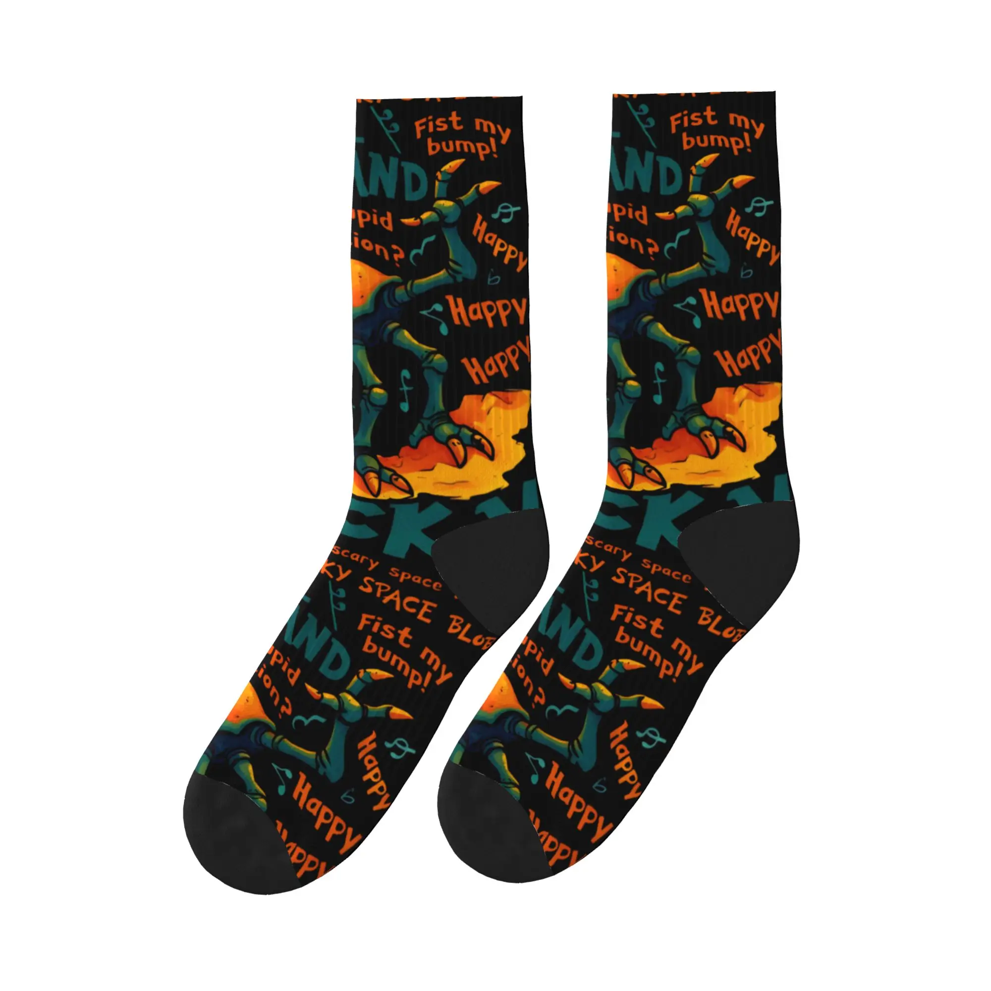 Adults Men Socks Project Hail Mary Jaz Hand Rocky  Stockings Anti-Slip Medium Soft Socks Winter Leisure Pattern Skateboard Socks