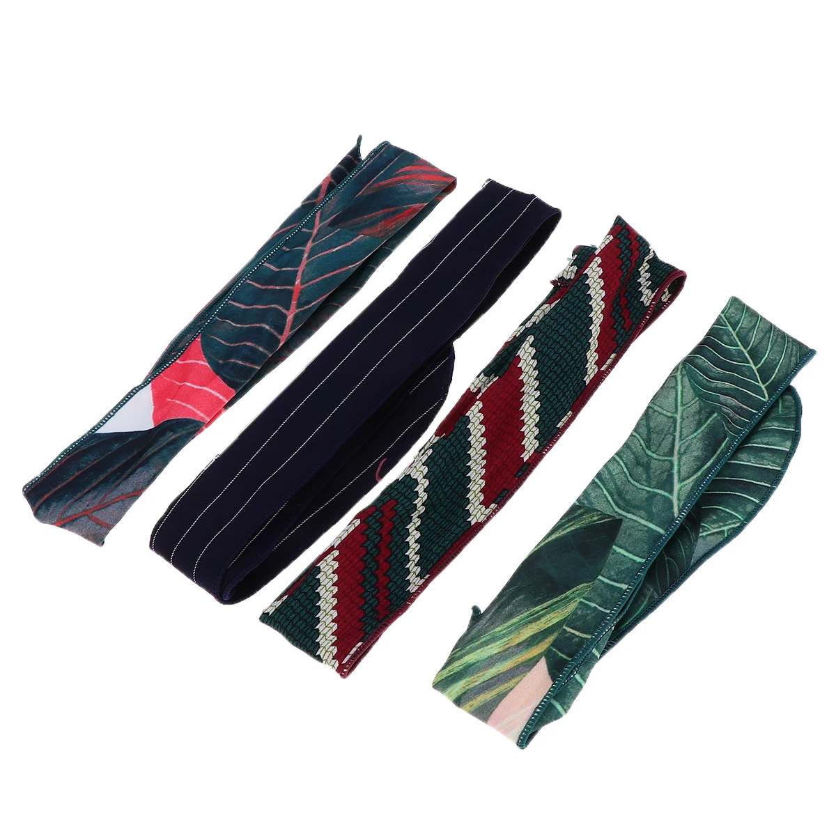 

4pcs Retro Headbands Assorted Colors Wire Hairband Durable Comfortable Twist Bow Chiffon For Sports Party Dancing Daily