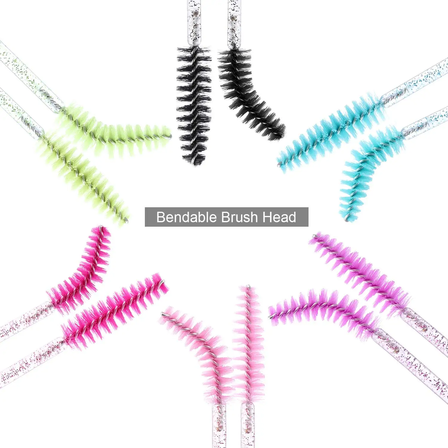 50/100Pcs Brosses à Cils Réutilisable Brosses À Sourcils Mascara Applicateur Pinceaux Cils Peigne Brosses Spoolers Maquillage Brosse