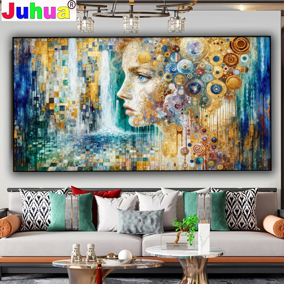 Abstract Blending Gustav Klimt diamond painting new 2024 Jewelry cross stitch Full Round diamond Art Moasic portrait Home decor