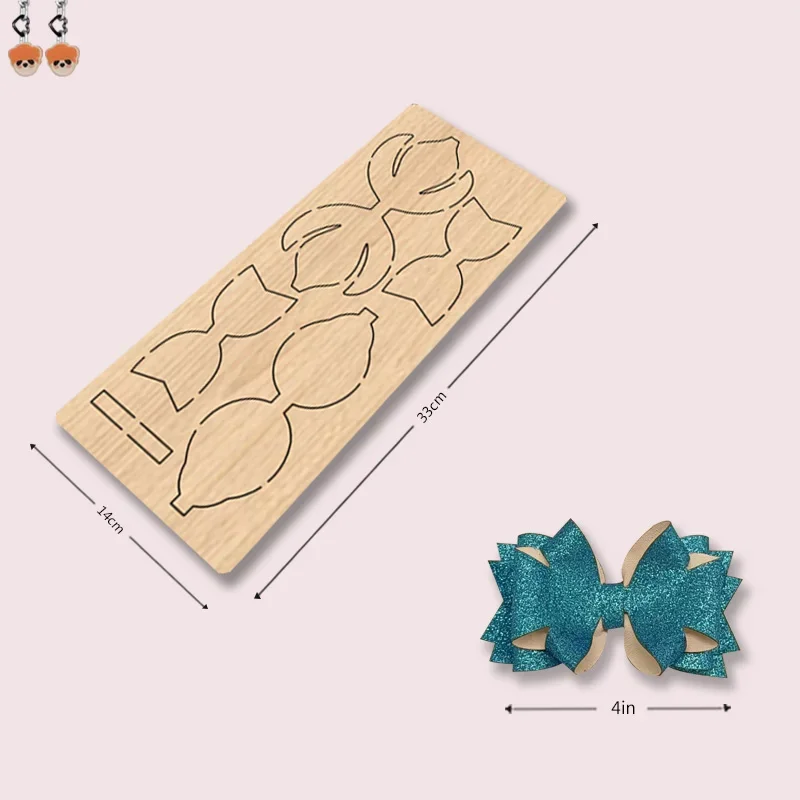 DIYMy141 4-Inch Multi-Layer Bow Hair Clip Wooden Cutting Dies Suitable For Most Cutting MachinesChristmas