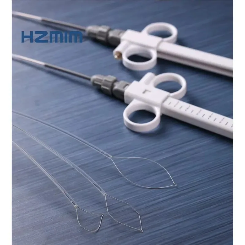 Hot Sale Endoscopic Disposable Manual Polypectomy Snare Hexagonal/Crescent Shape 17-4PH Stainless Steel OD 1.8/2.3mm