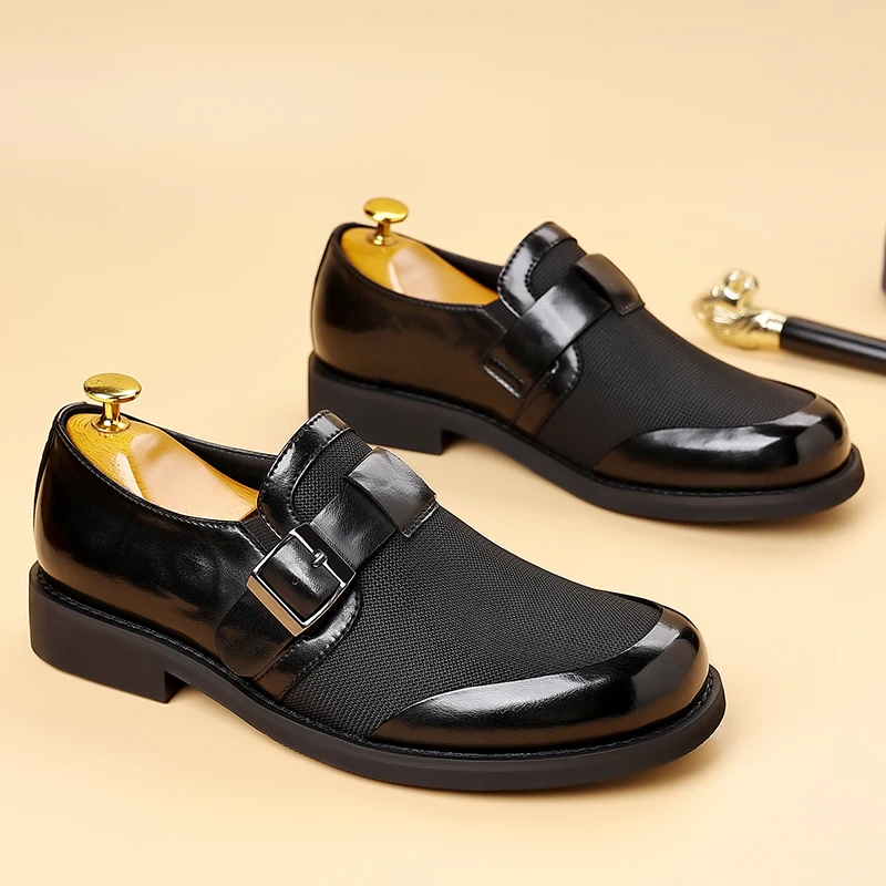 

Leisure Walk Male Loafers Outdoor Anti-slip Men's Driving Shoes Handmade Business Footwear Elegantes Slip on Flats Oxford Shoes