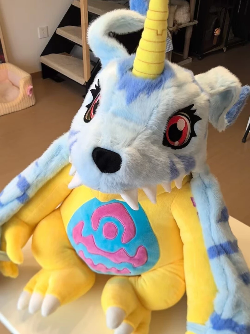 Original Digimon Gabumon Plush Doll Soft Stuffed Throw Pillow Anime Peripheral Cute Toy Home Bedroom Decor Collection Gift