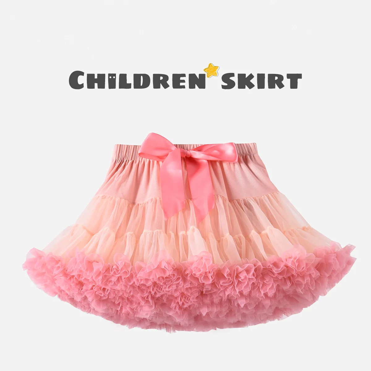 Baby Girls Tulle Tutu Skirt Ballerina Pettiskirt Fluffy Children Ballet Skirts For Party Dance Princess Girl Tulle Clothes 1-10Y