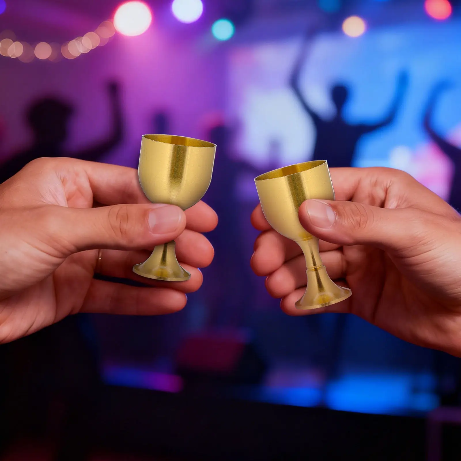 2Pcs Copper Alloy Buddhist Offering Cup for Home Temple Worship Decorative Metal Goblet Exquisite Wear-Resistant