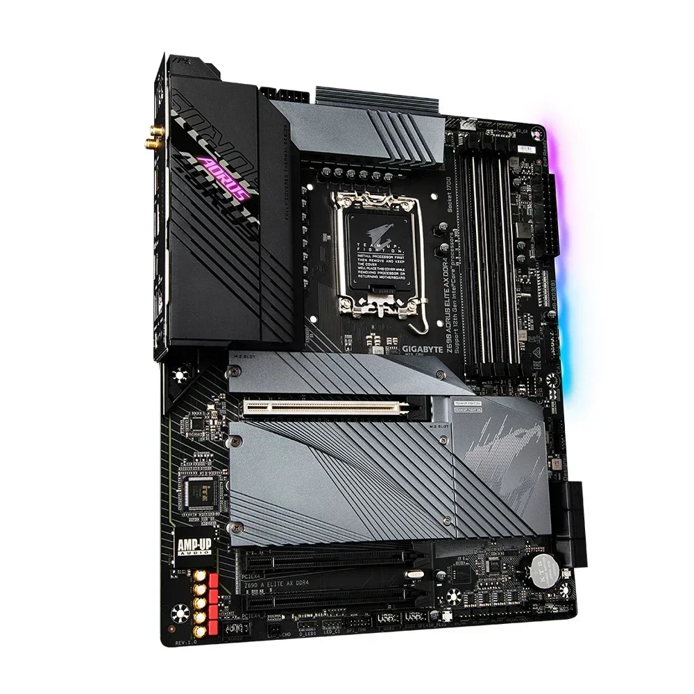 Gigabyte Z690 AORUS ELITE AX DDR4 Motherboard Support i9-12900KF i7-12700KF i5-12600K CPU Intel Z690 Chipset 4xDDR4  1xHDMI ATX