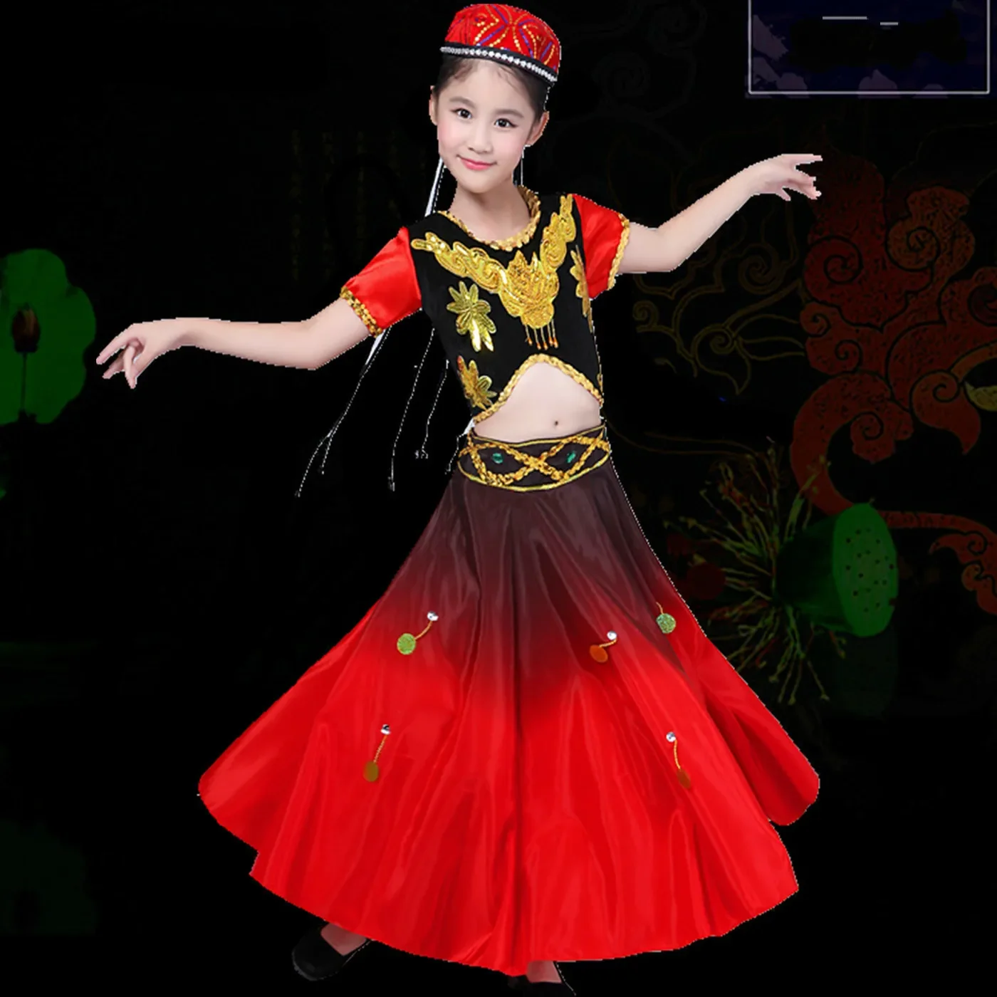 

Children's Dance Costumes New Female Dance Costumes Uighur Stage Costume Children