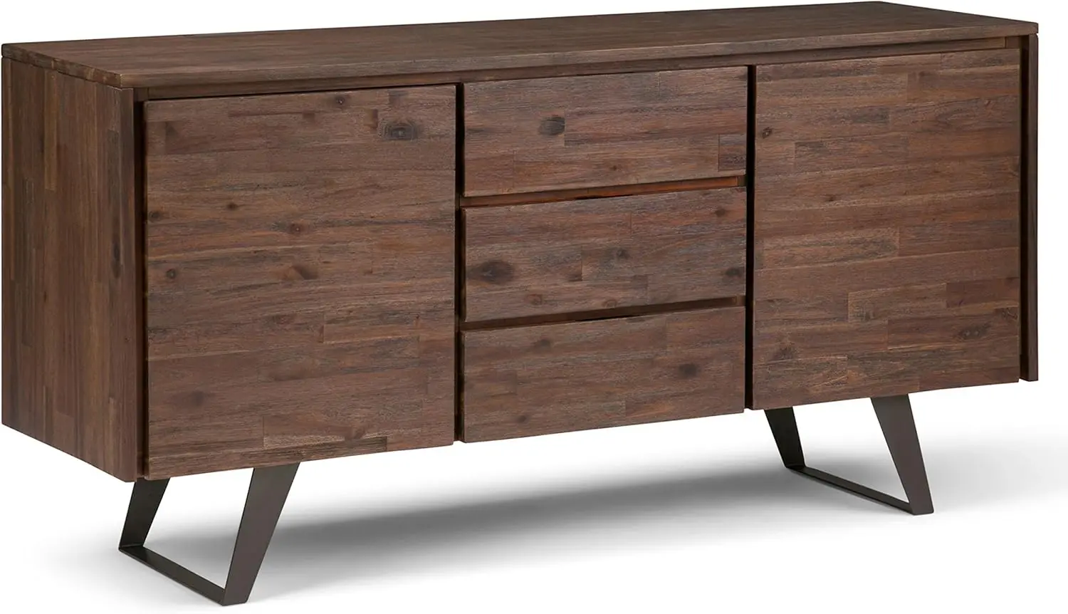 

Metal 60 Inch Wide Rectangle Modern Industrial Sideboard Buffet in Distressed Charcoal