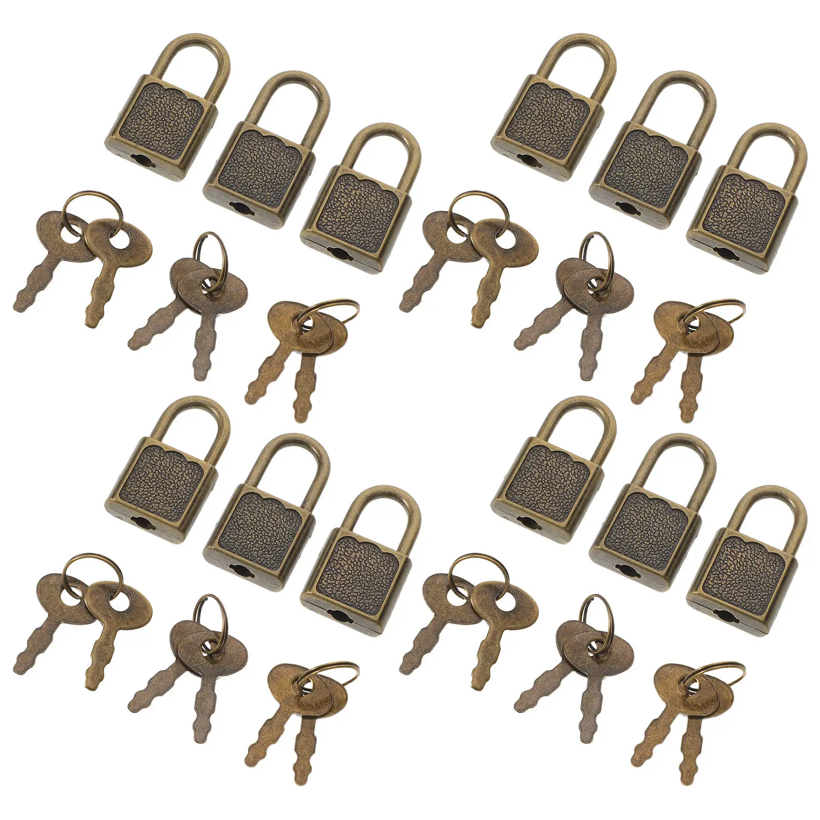 12Sets Mini Vintage Locks with Keys Pirate Chest Lock Set Metal Padlocks for Storage Unit Treasure Hunt Kids Lockable Chest