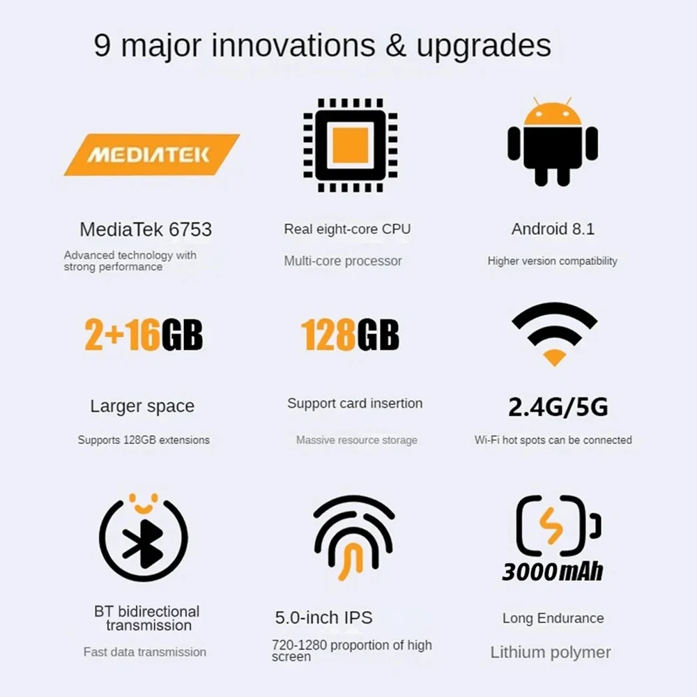 مشغل MP3 واي فاي محمول مع كاميرا معدنية بلوتوث 5.0 MP4 شاشة لمس كاملة نظام أندرويد راديو FM عالي الدقة 16 جيجابايت