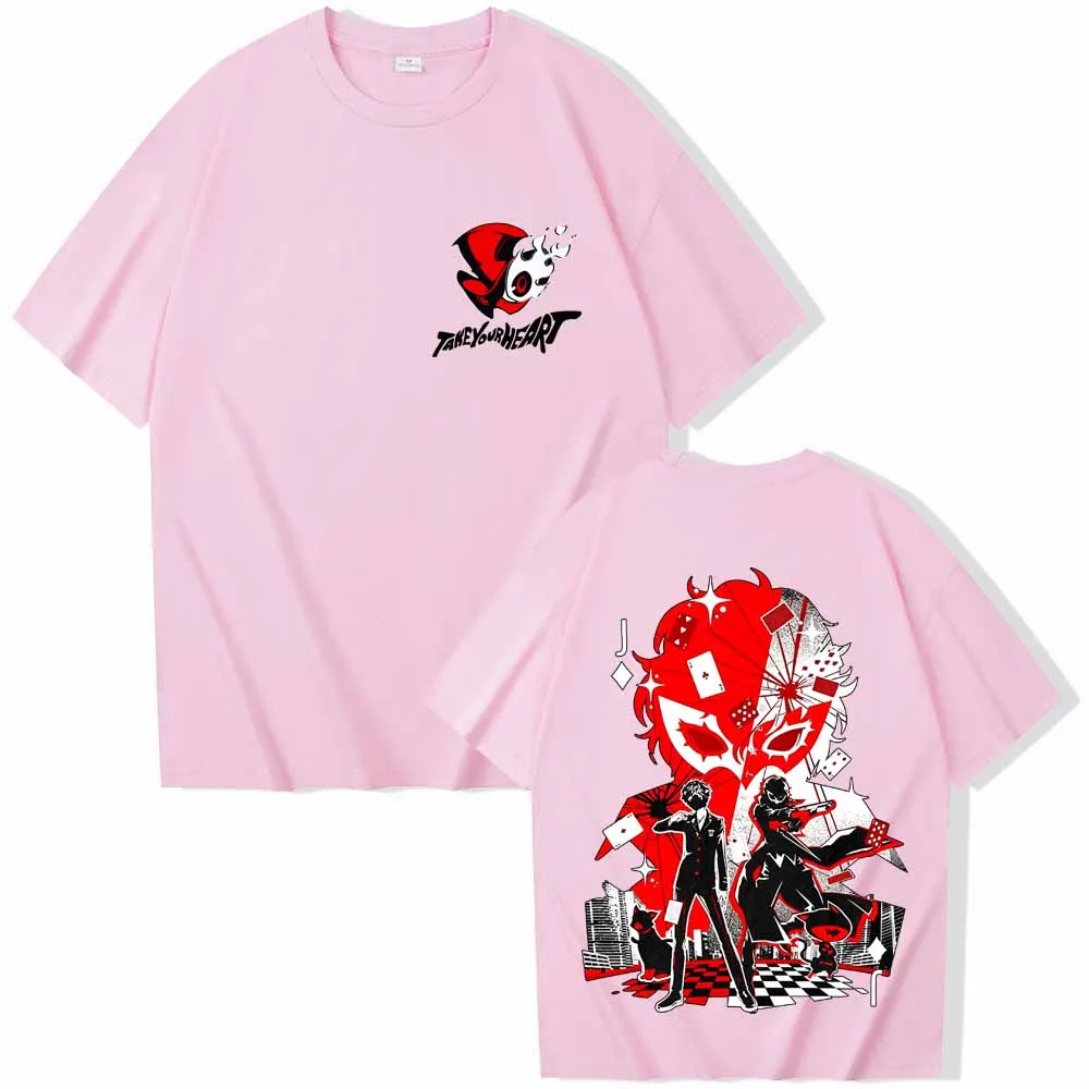 Persona 5 Goro Akechi Grafik-T-Shirt Vintage Y2K Anime Merch Harajuku Oversized Baumwoll-Kurzarm-T-Shirt für Männer und Frauen – Detail 5