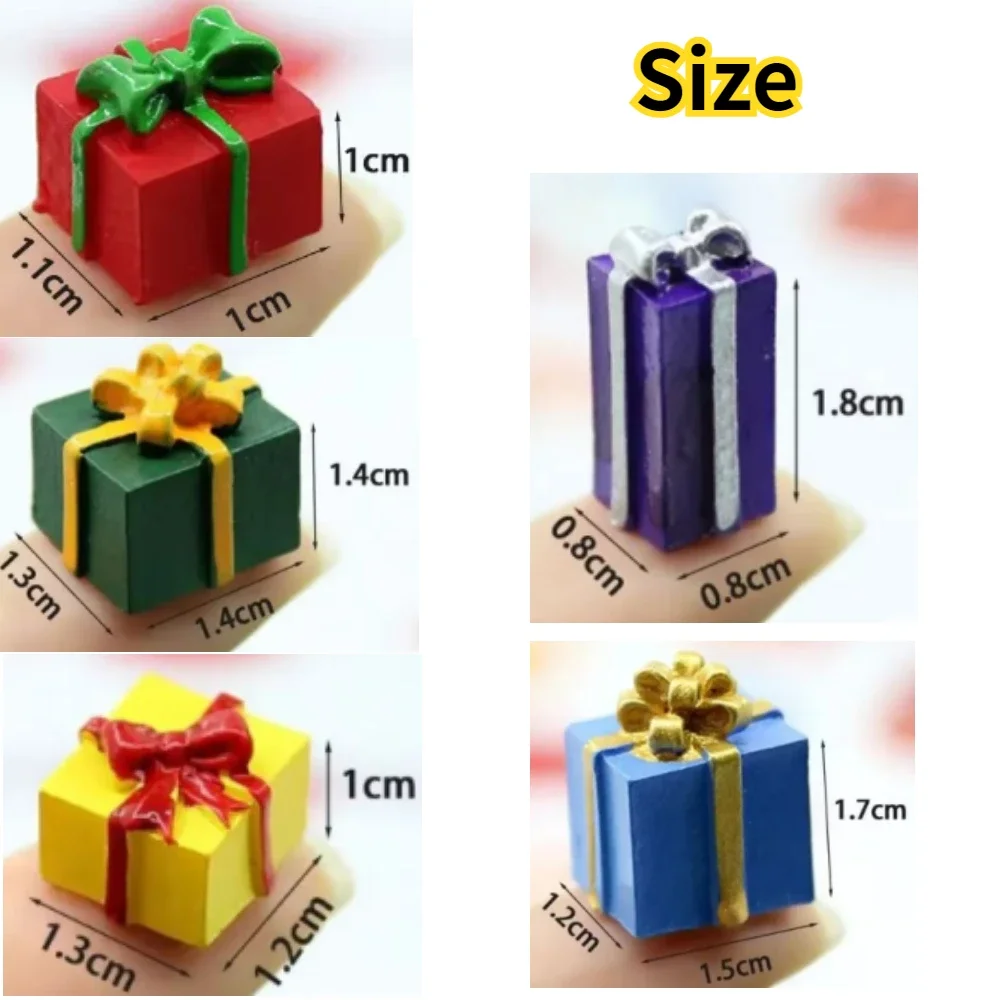 5/10PCSSimulation color box mini holiday gift box 1/12 scale resin model diy toy house gift box home decoration