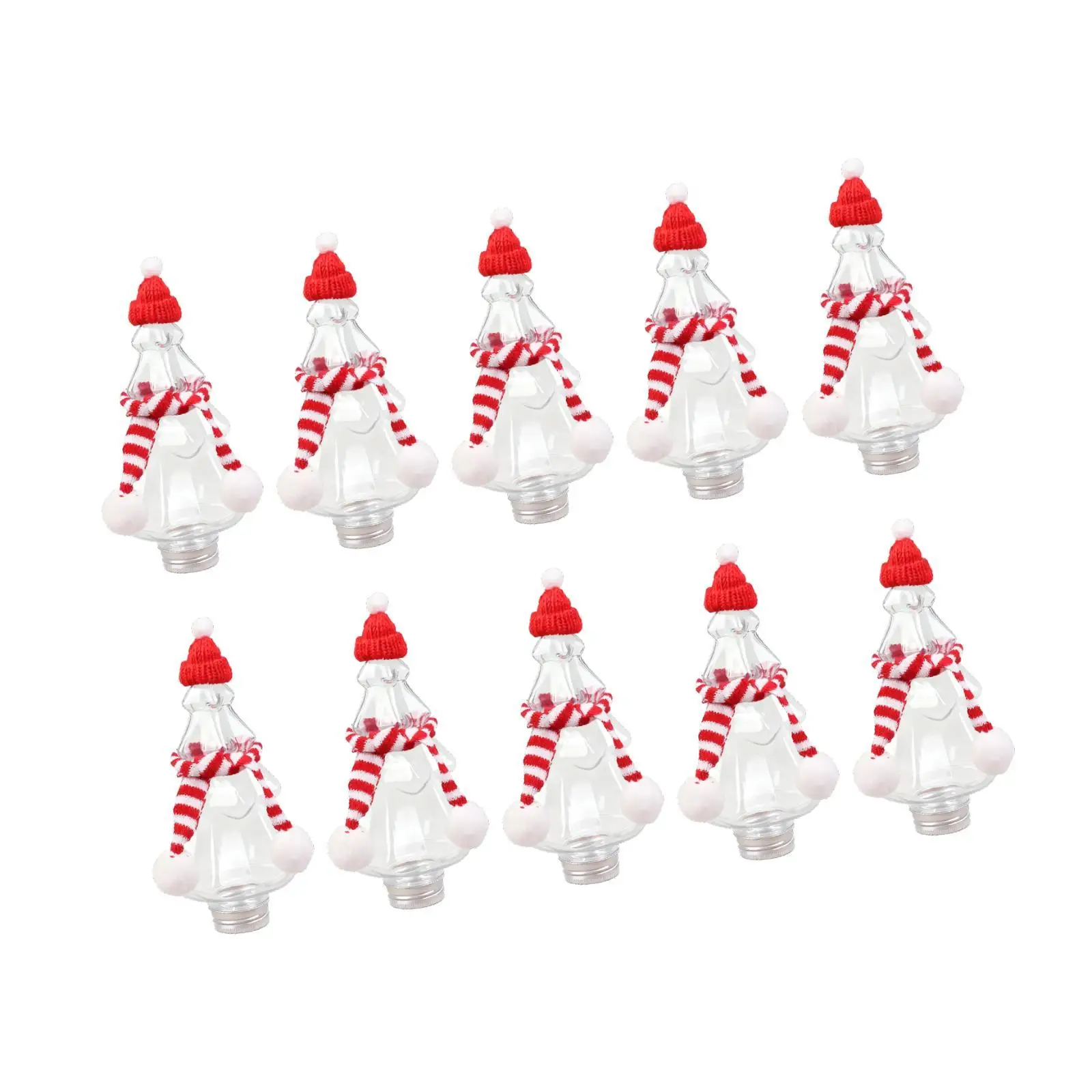 10x Christmas Juice Bottles Beverage Container Xmas Party Supplies Versatile Cartoon Reusable Drink Bottle for Juicing Coffee