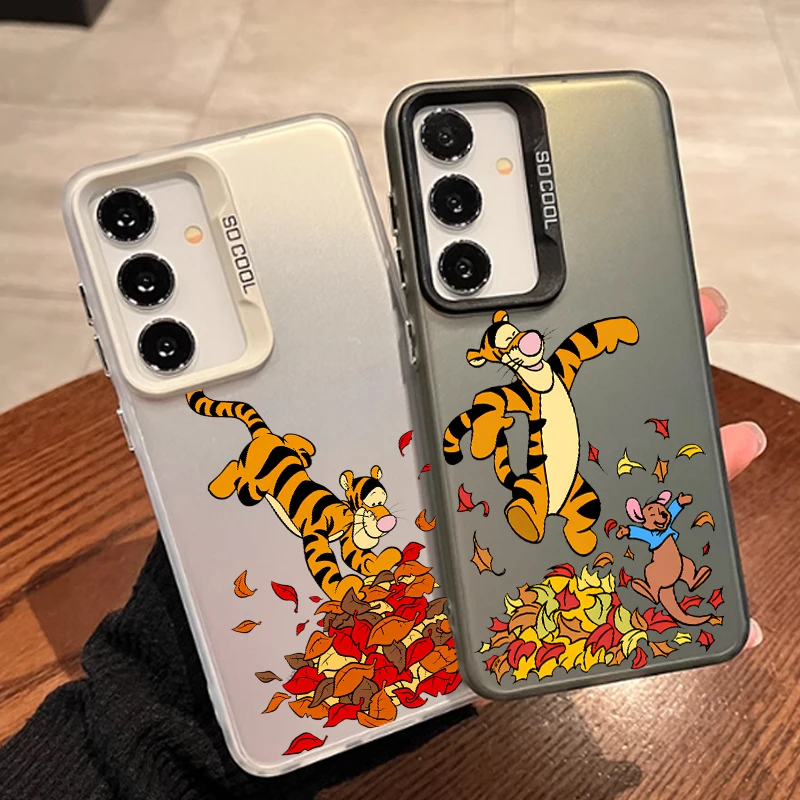 

Disney Tigger Winnie For Samsung Galaxy S24 S23 S22 S21 S20 Note 20 Ultra Plus FE 5G Colorful Silver Mobile Cover Phone Case