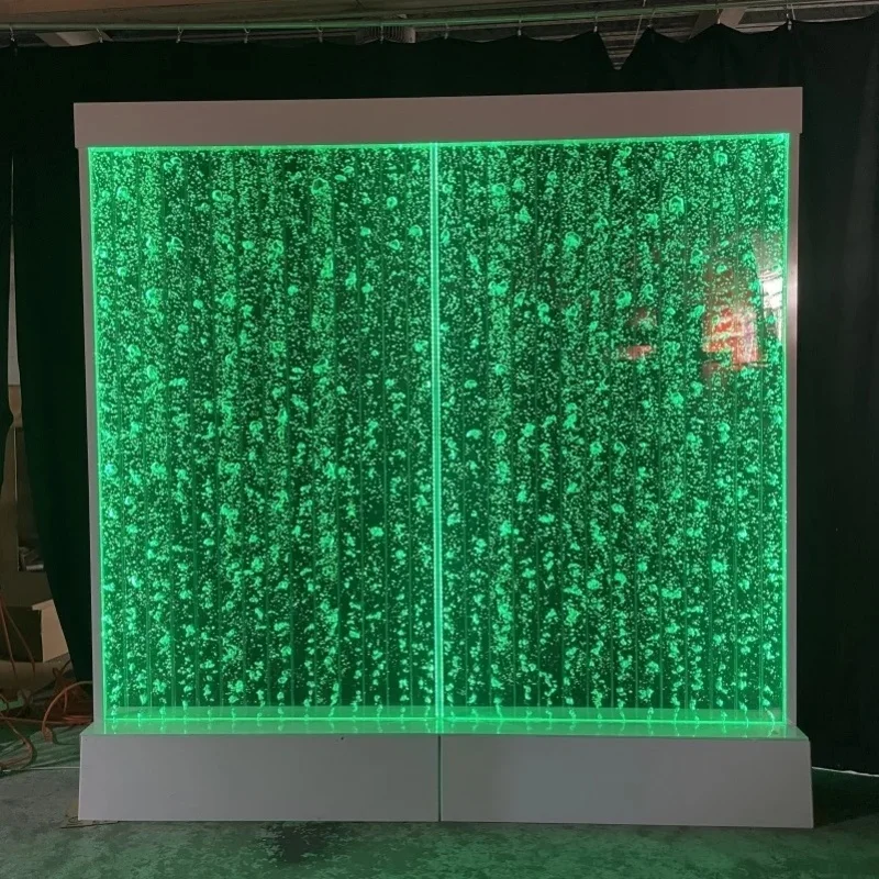 custom.Contemporary Home Office Decor Customizable Color Changing LED Lights Sensory Bubble Wall Acrylic Room Divider Floor