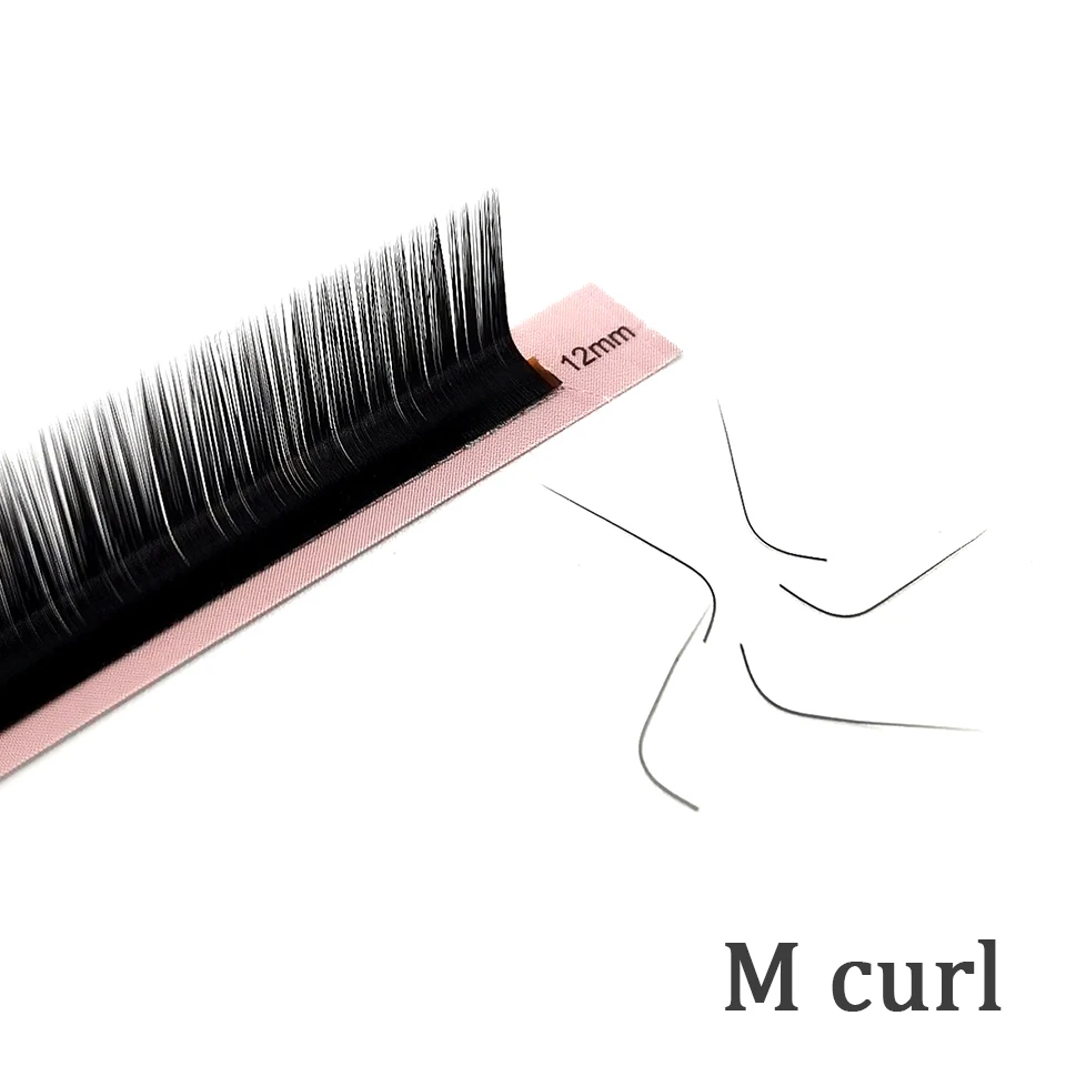 Kolorowe L Curl wydłużająca rzęsy L/M pojedyncze rzęsy Faux norek matowy czarny 8-20mm rosyjski objętość Long Lash curl do makijażu rzęsy