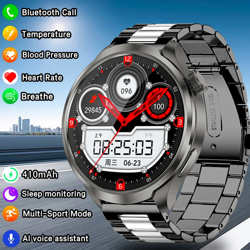 

New Men outdoor sports smart watch women health detection blood pressure body temperature monitoring Bluetooth call smartwatch