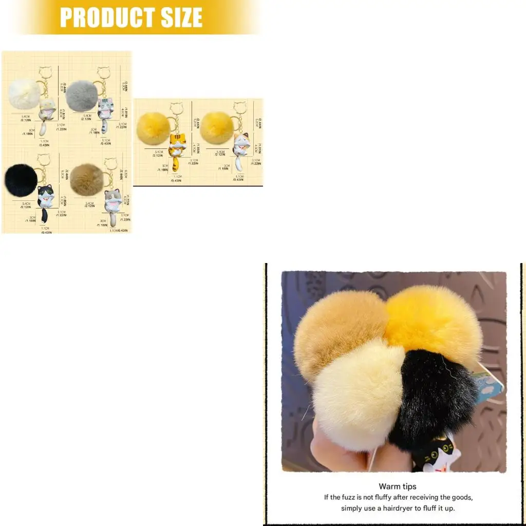 4XFC Artistic Desert Themed Keychain Plush Pendant with Keyring Functional Home Desk Decoration Accessory Plush Texture