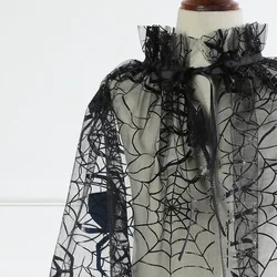 Prom Children's Spider Web Cape Kids Clothes Cosplay Costume Dress Polyester