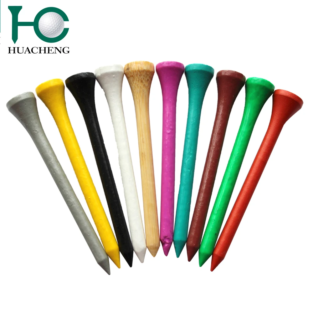 Factory Priced Assorted 70mm 83mm Wooden/Bamboo Golf Tees Custom Logo And Bulk Wholesales