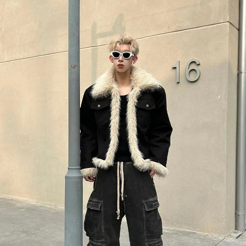 

2024 Fashion Trend Men's Coat Winter New Product Thickened Warm Imitation Fur Fur Plush Jacket
