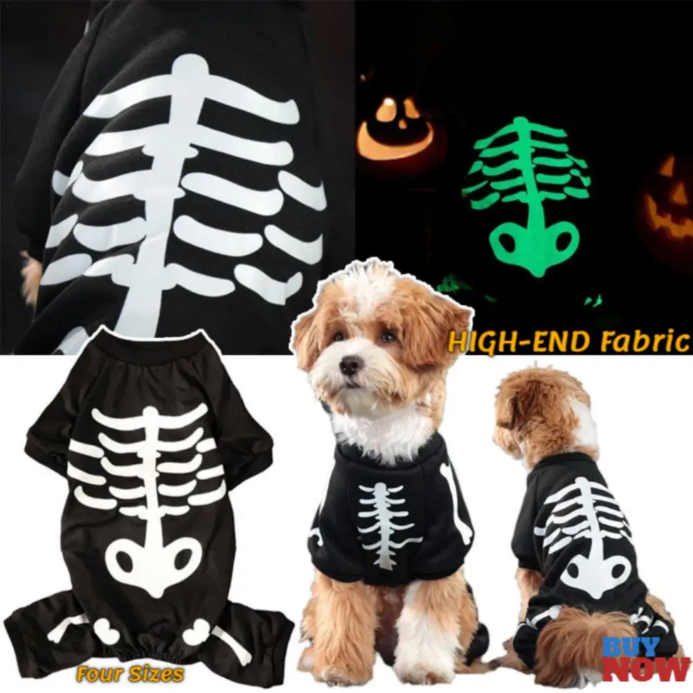 Halloween Dog Costumes For Large And Extra Large Dogs Skeleton Costume Jumpsuit Coat Pet Halloween Costumes Outfits Apparel