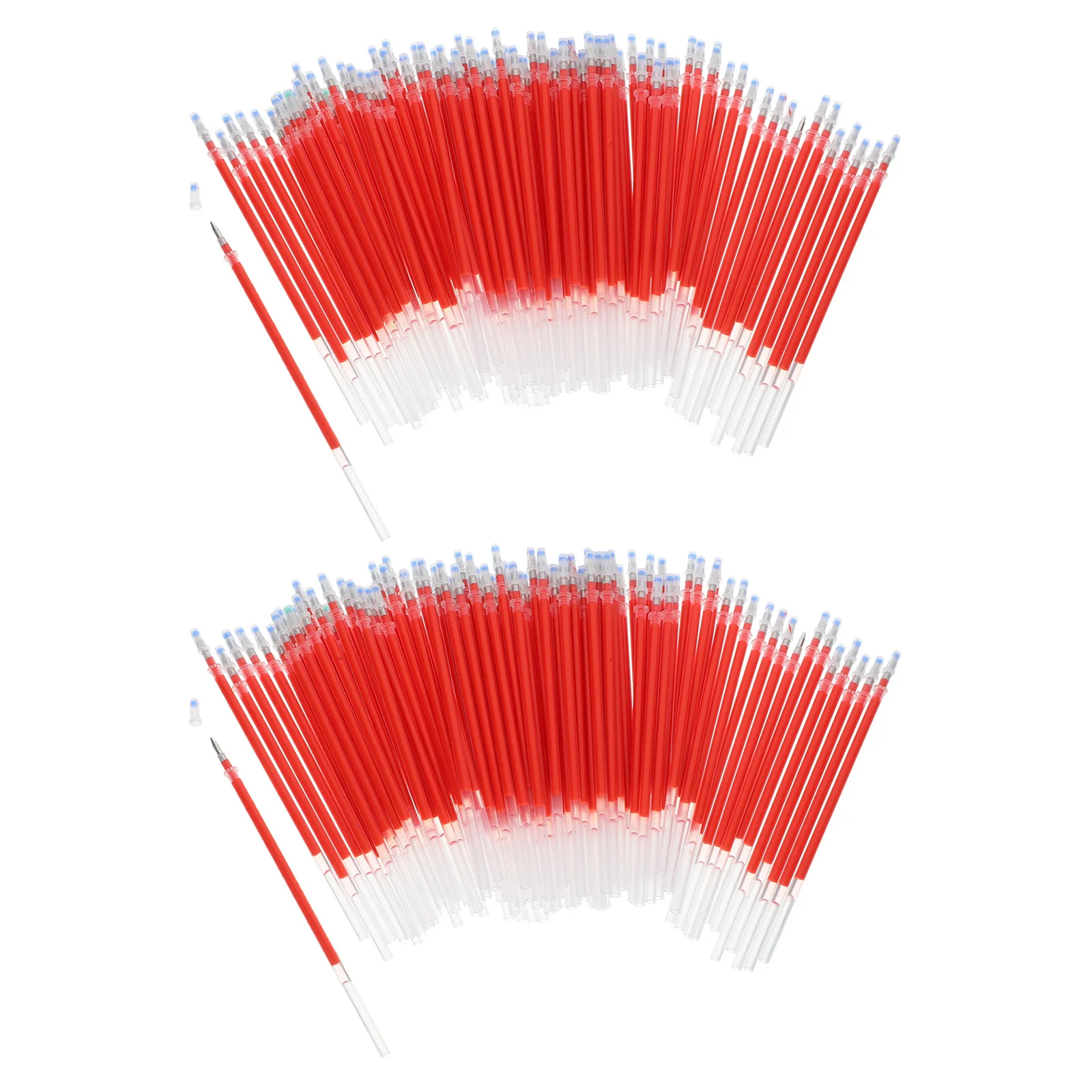 

300pcs Neutral Pen Refills 0.5Mm Red Gel Ink Smooth Writing Quick Dry For Office School Note Taking Business Signature Fine Tip