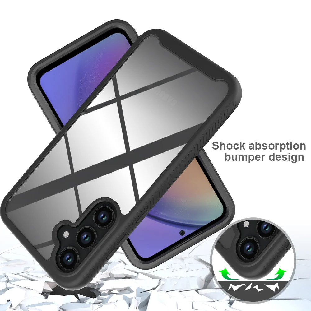 Shockproof Clear Case TPU Bumper Rugged Cover For Samsung Galaxy A55 5G Phone Protective Cases