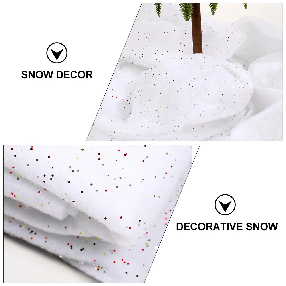 Reindeer Decal Snow Cotton Outdoor Decor Christmas Supply Flash White Silk Floss Decorative