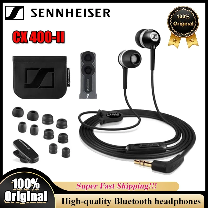 

Проводные стереонаушники Sennheiser CX400II 3,5 мм, высокоточные HIFI-наушники для iPhone/Samsung/Xiaomi, басовые спортивные наушники для прослушивания музыки