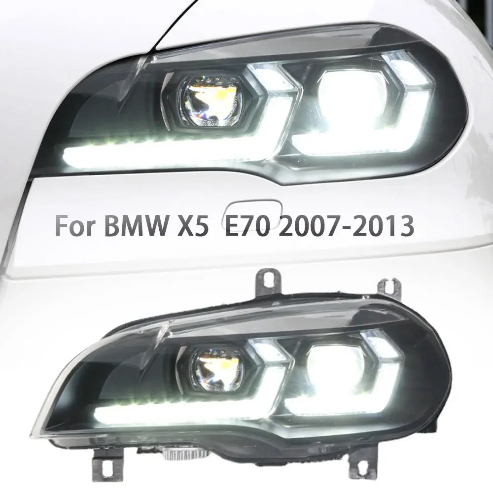 

Светодиодные фары для BMW X5 E70 2007-2013 Фари DRL Hella Светодиодные биксеноновые лампы Противотуманные фары Автомобильный аксессуар E70 X6 E71 Head Lam
