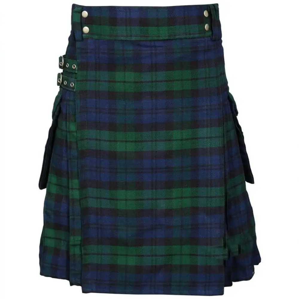 Mens Scottish Tartan Kilt Traditional Style Pleated Skirt Highland Dress For Themed Party Stage Performance Wear