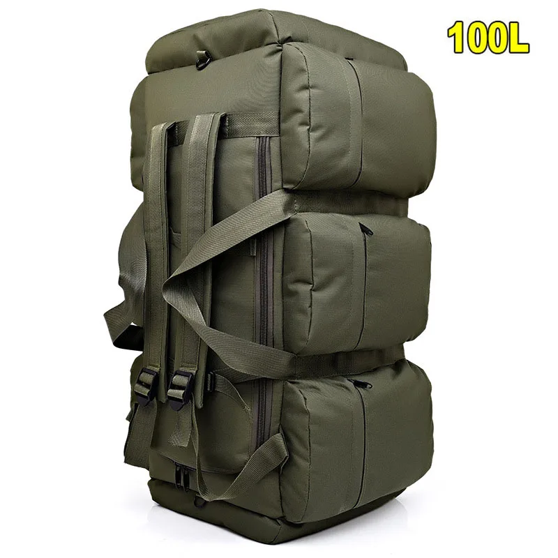 Grande capacidade Camping saco para homens, mochila ao ar livre, saco de viagem impermeável, super tenda, armazenamento bolsa de nylon, 100L