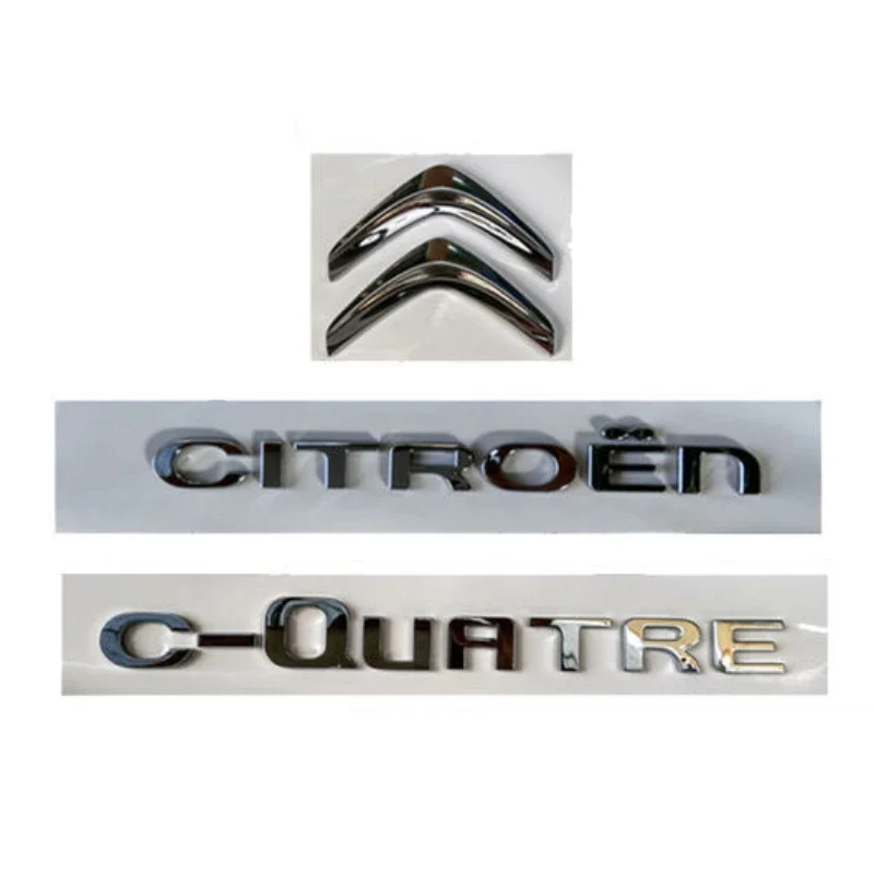 ABS Car Decals Rear Trunk Emblem Styling for Citroen Logo C-QUATRE 2012 2013 2014 2015 2016 2017 Badge Sticker Auto Accessories