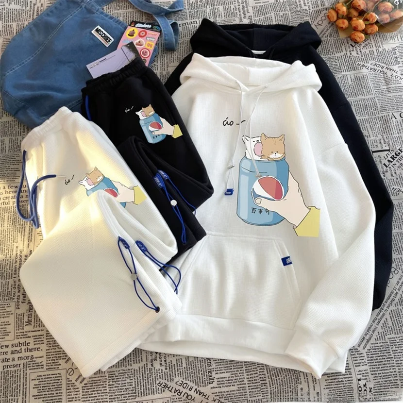 

Casual Hoodie Sweatirt Set for Men Spring Autumn Sli Top And Bot Spor Comfortable Breathable Youthful Trendy