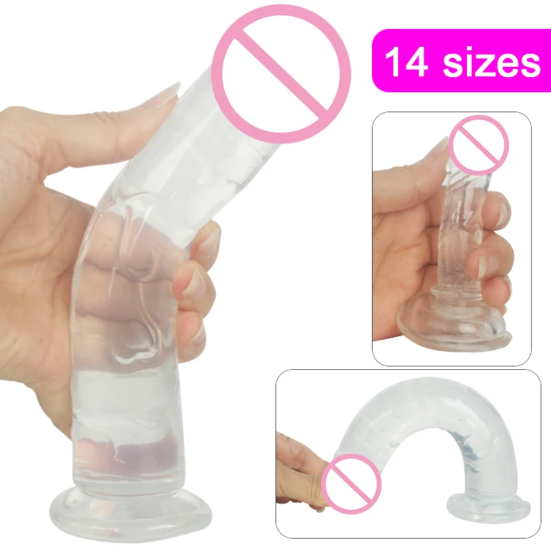 جديد شفاف واقعية شفط كأس دسار هلام القضيب دسار البظر محفز كبير ديك الإناث الاستمناء مثليه الجنس لعب #2