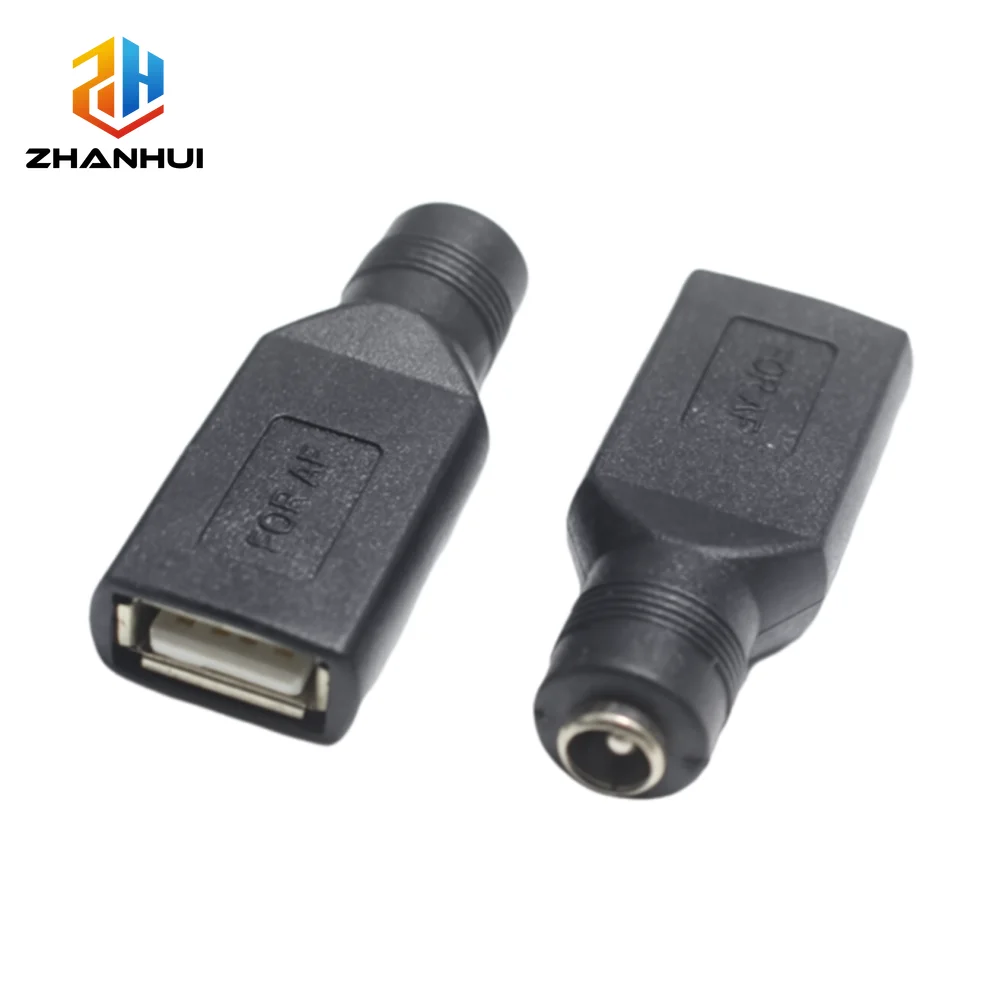 1/2/5Pcs DC 5.5×2.1mm to USB Power Converter - 5V DC Female to USB Male Adapter Cable for Camera Laptop