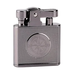 Classic Luxury Waterproof Windproof Kerosene Lighter Retro Copper Cigarette Cigar Lighter Mens Smoking Tool Men Gift Gadgets