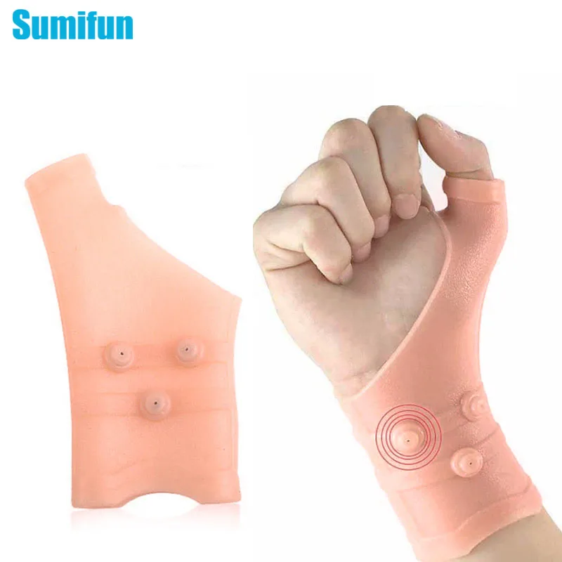 

1/2/3Pcs Magnetic Therapy Wrist Hand Thumb Support Gloves Silicone Gel Arthritis Pressure Corrector Massage Pain Relief Gloves