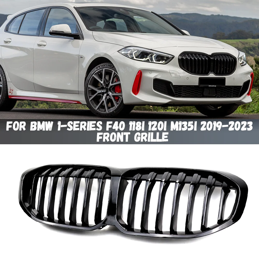 

Front Kidney Single Slat Grille Grill Center Grid Mesh Tuning For BMW F40 1 Series 118i 120i M135i 2019 2020 2021 2022 2023