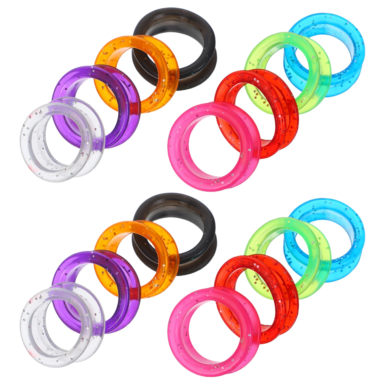 

16pcs Soft Silicone Finger Rings Grips Inserts Barber Hairdressing Scissors Accessories non-skid scissor finger ring