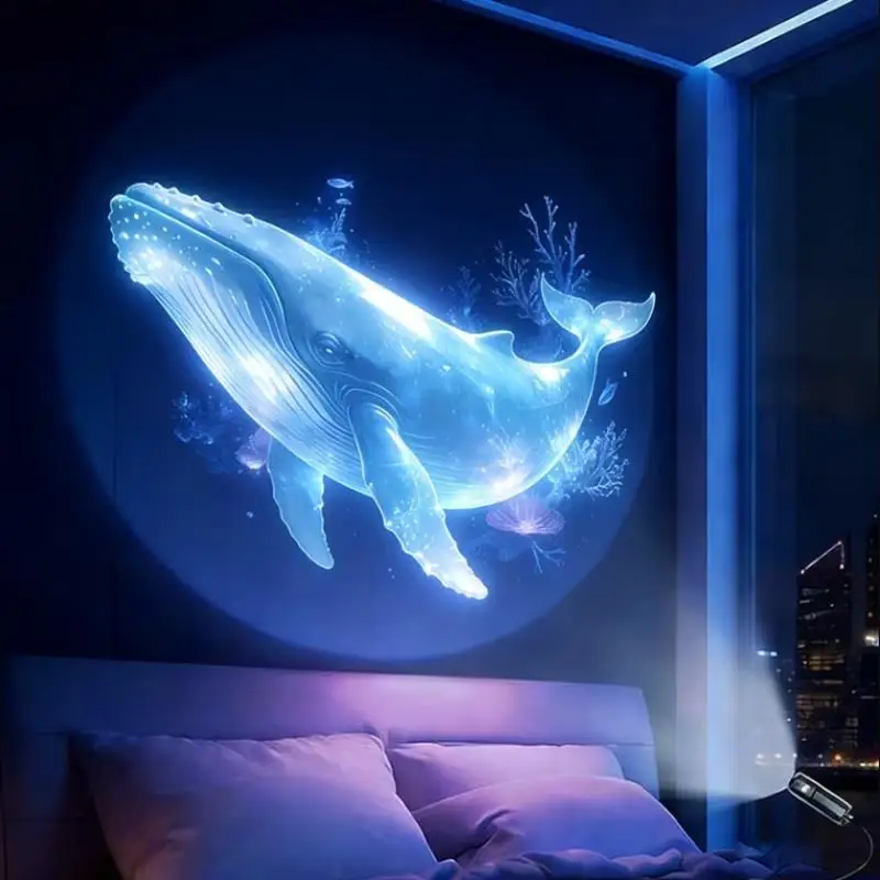 Creative Dreamy Ocean Animal Pattern Themes USB Projection Light For Room Ceiling Background Decoration