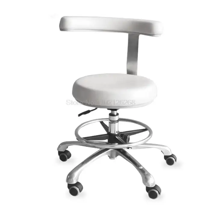 

Medical Dental Dentist Chair Surgical Nurse's Doctor Stool with 360 Degree Rotation Armrest PU Leather Assistant Stool Chair