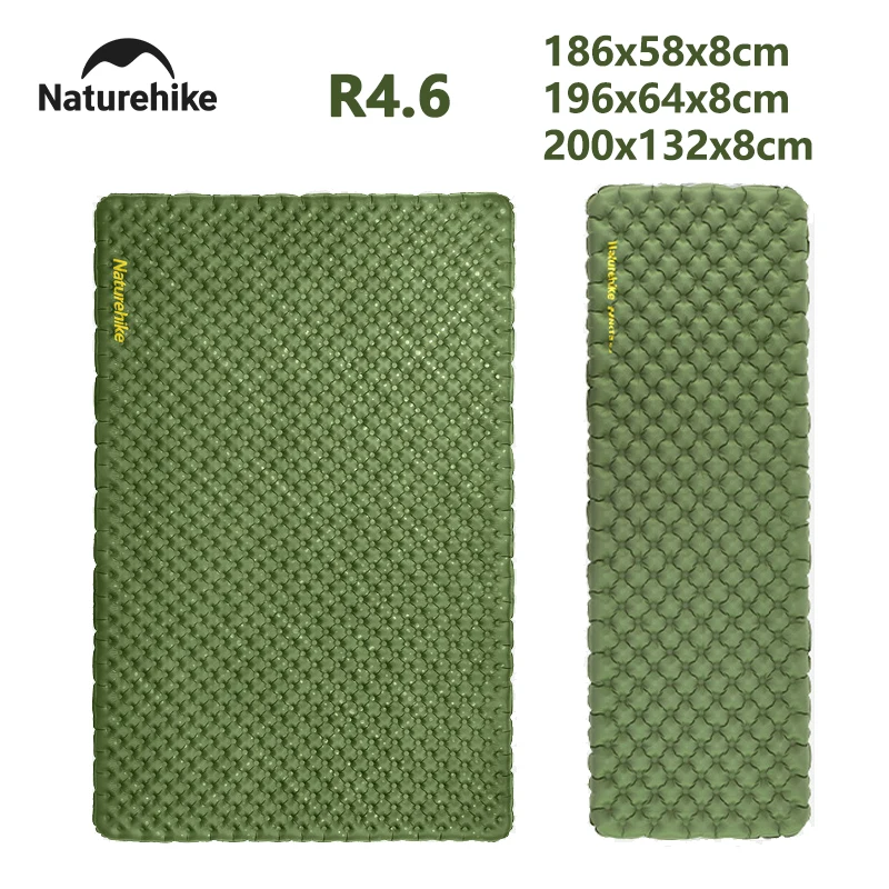 

Naturehike R4.6 надувной матрас, легкий портативный коврик для путешествий, пешего туризма, кемпинга, коврик для сна толщиной 8 см