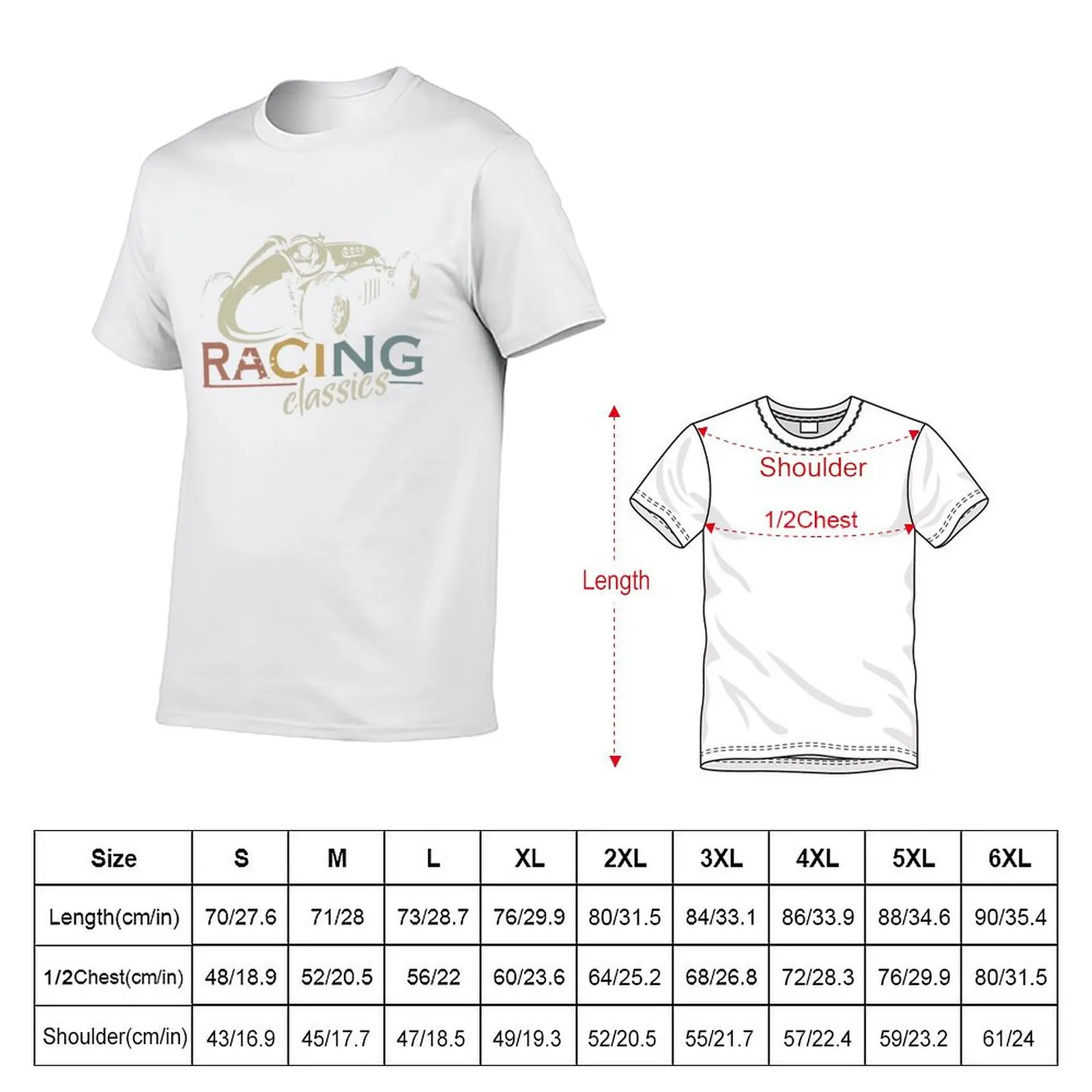 Retro Racing V8 Vintage Car Symbol Illustration T-Shirt cotton t shirt man t shirt man designer T-Shirt