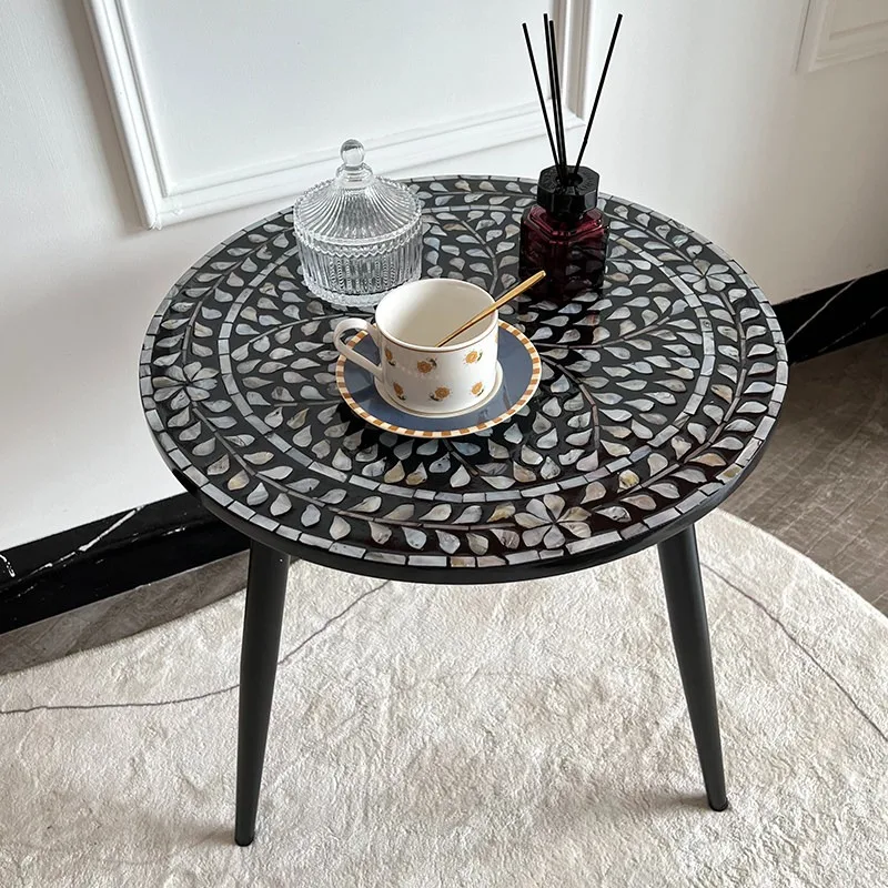 Mesas de centro nórdicas de lujo, mesa de esquina artística de alta gama para sofá, mesa decorativa para sala de estar y hogar, mesa para alojamiento turístico.