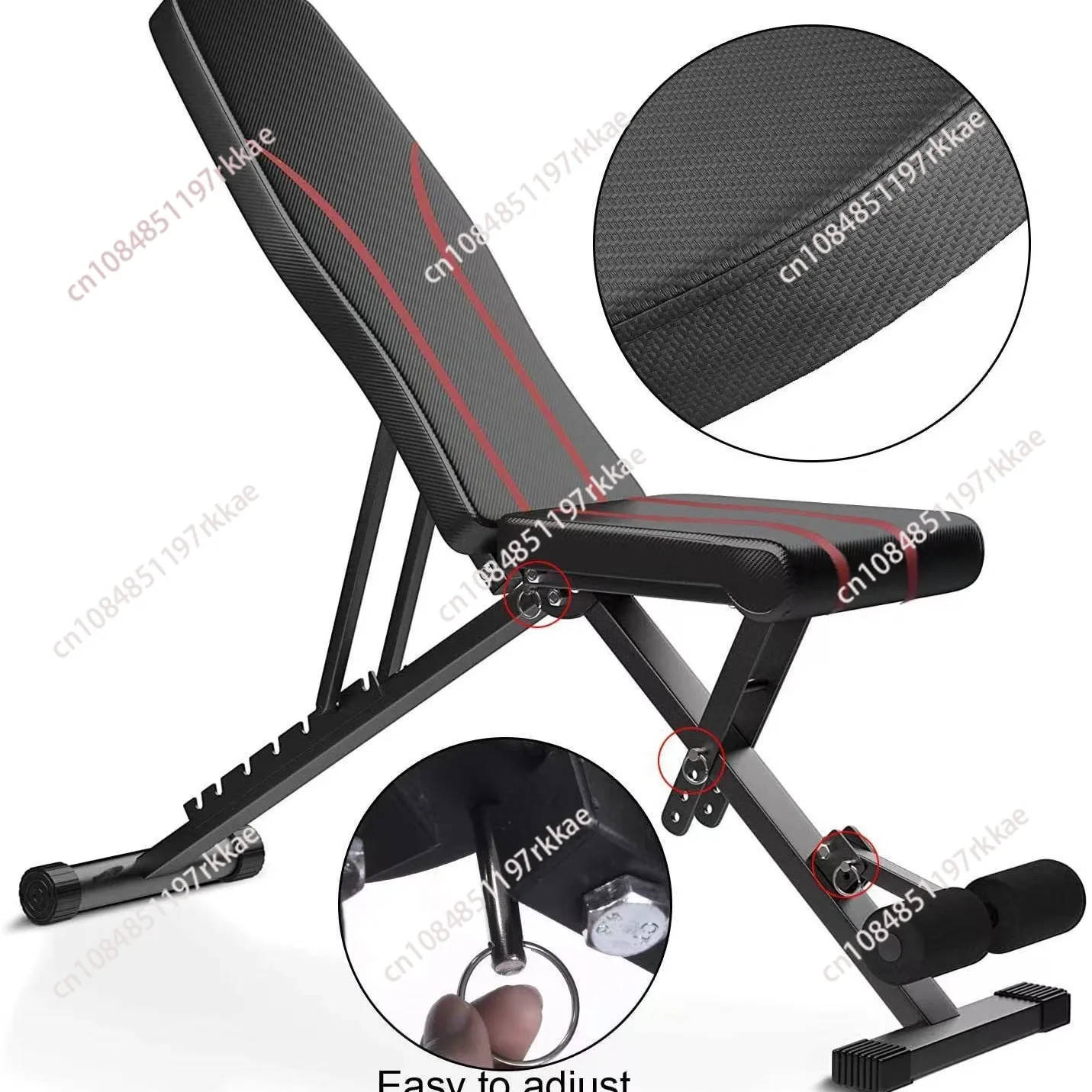 Folding dumbbell stool Supine board Household dumbbell stool Supine sit-up aid Abdominal device Free installation